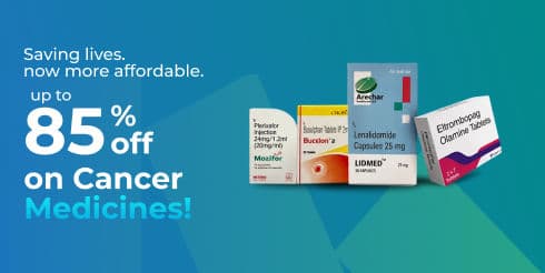 Cancer care and medicines promotional banner