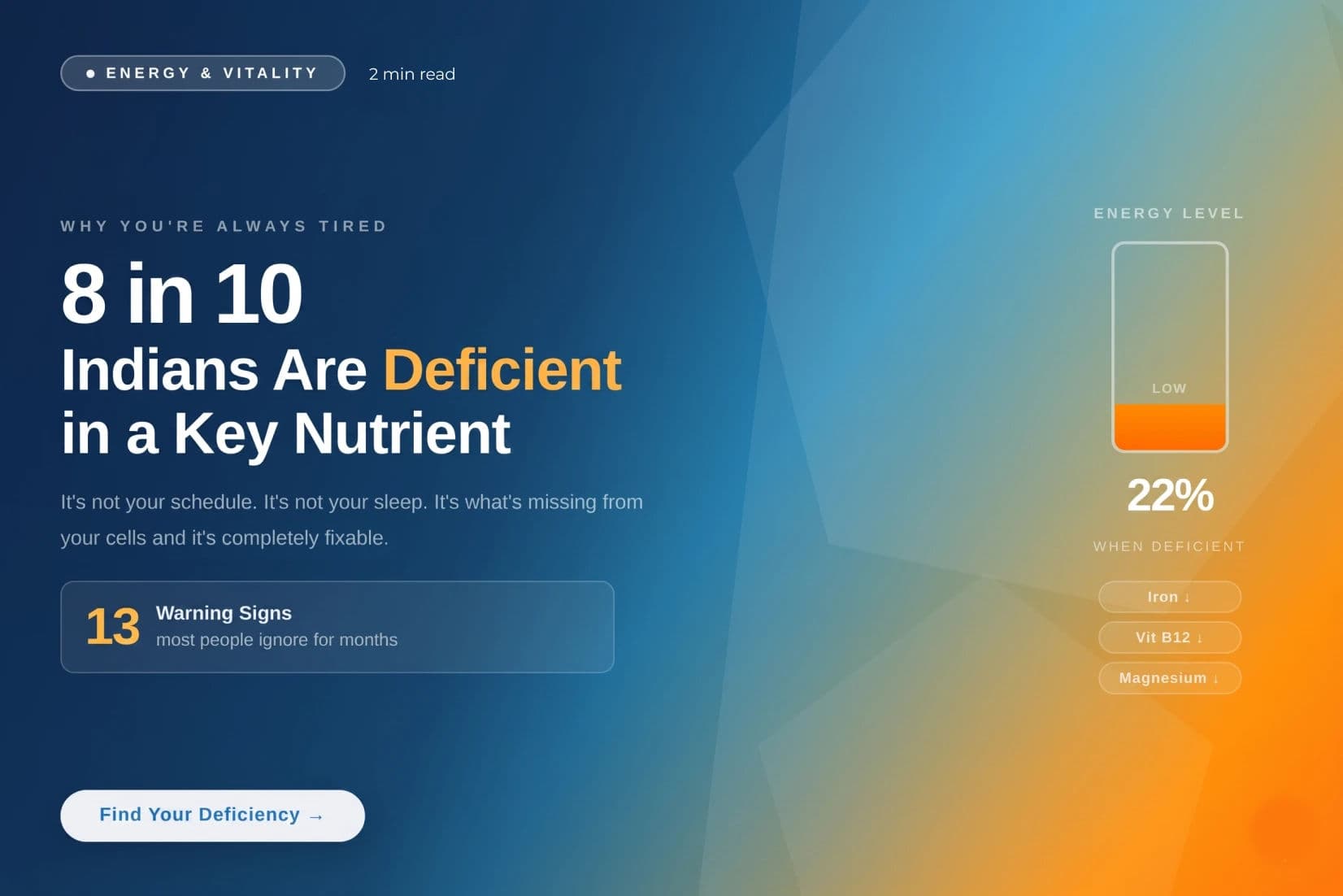 Vitamin Deficiency Warning Signs: How Micronutrients Impact Your Body