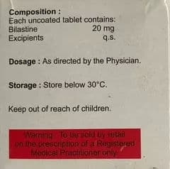 Bilanta 20 mg Tablet (10 Tab) Bilanta 20 mg Tablet (10 Tab)