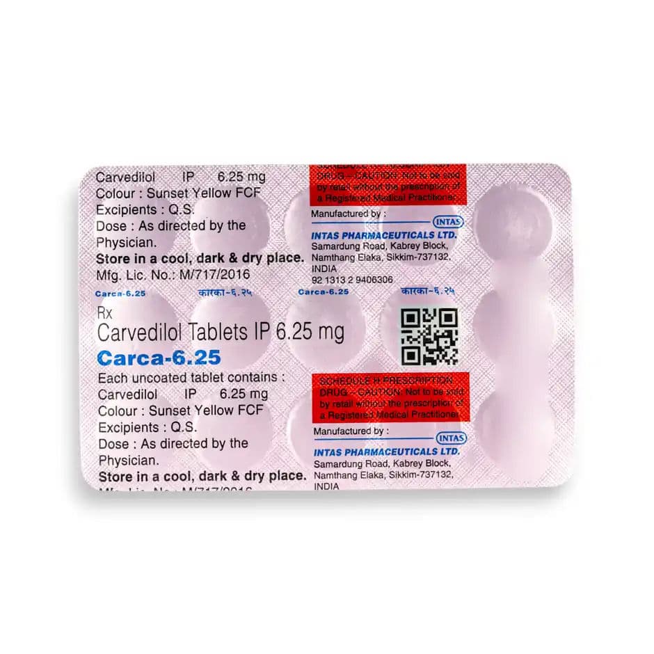 Carca 6.25 mg Tablet (15 Tab)