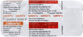 Cardivas 25 MG Tablet (10 Tab)