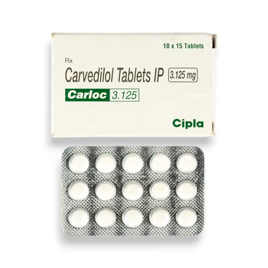 Carloc 3.125 mg Tablet (15 Tab) Carloc 3.125 mg Tablet (15 Tab)