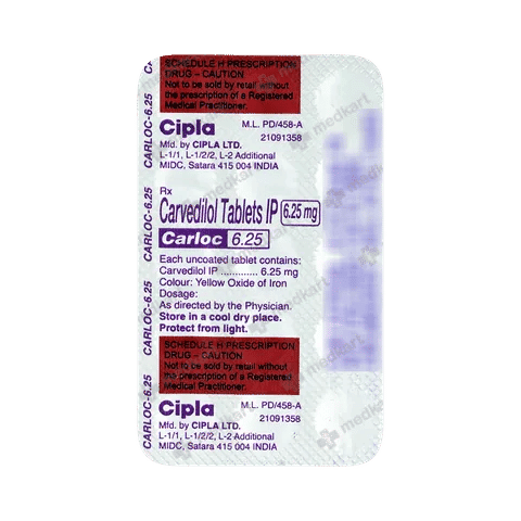 Carloc 6.25 mg Tablet (15 Tab)