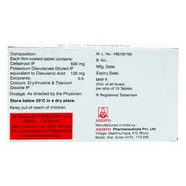 Cefadrox CV 500/125 mg Tablet (10 Tab)