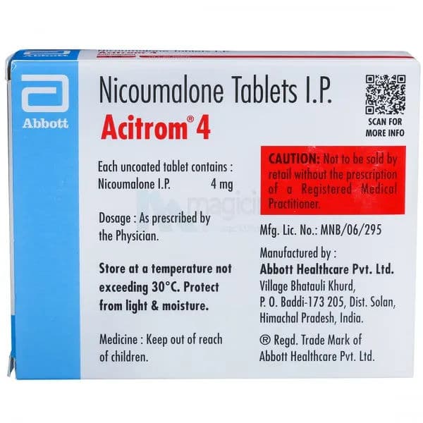 Acitrom 4 mg Tablet (30 Tab)