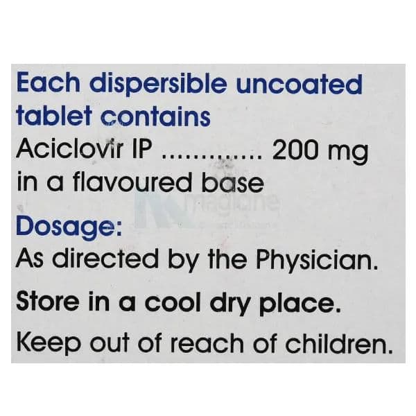 Acivir DT 200 mg Tablet (10 Tab)