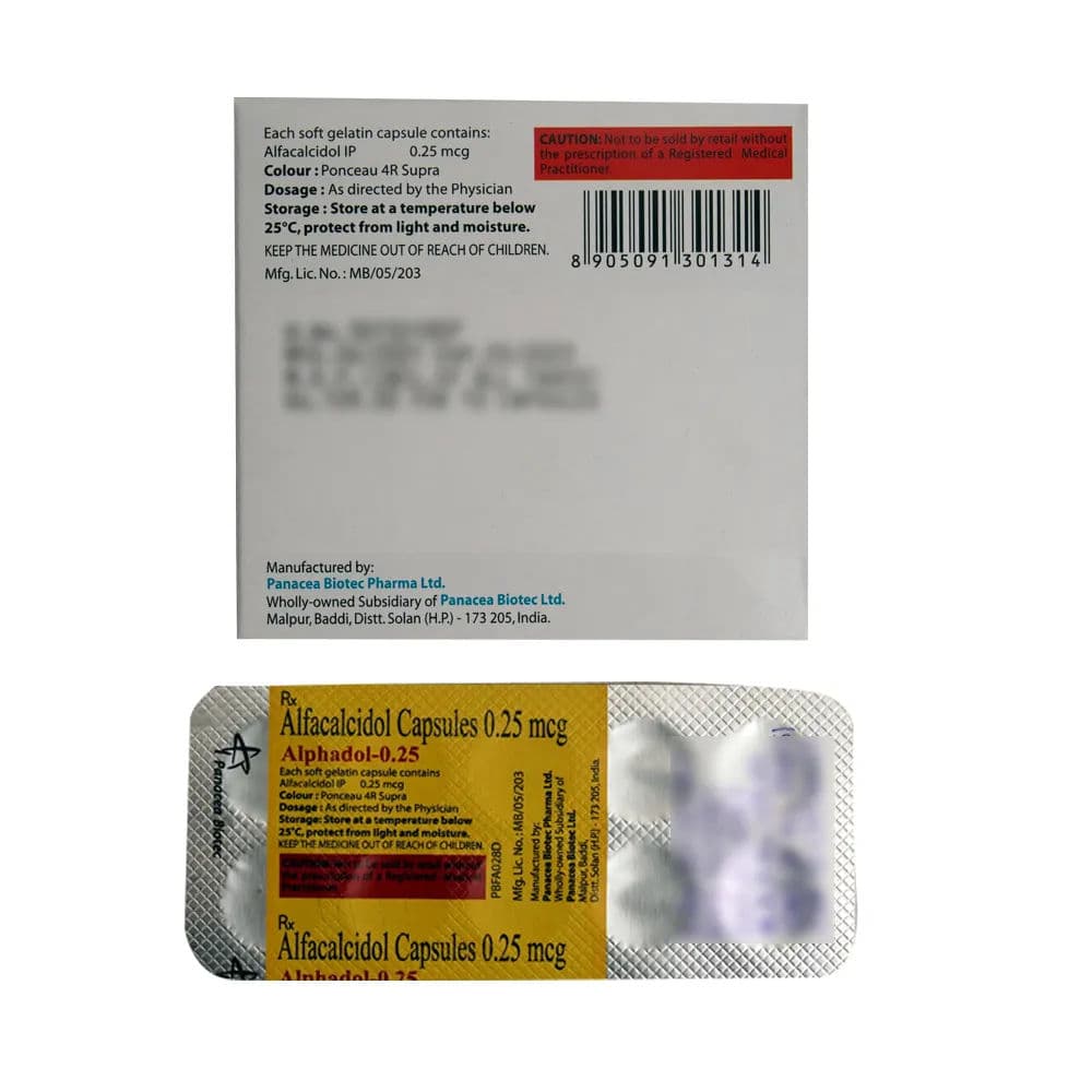 Alphadol 0.25 mcg Capsule (10 Cap)
