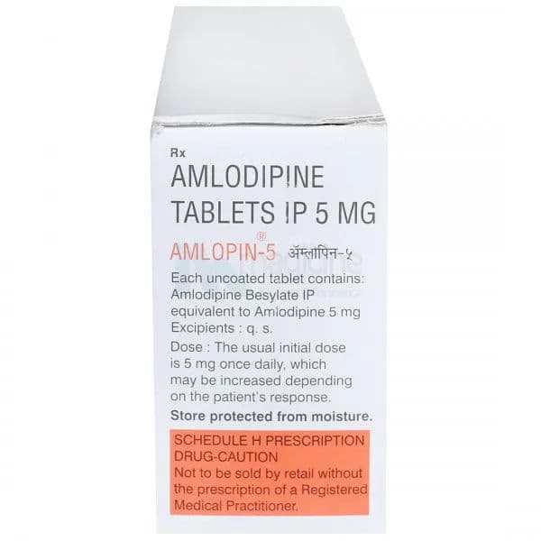 Amlopin 5 mg Tablet (10 Tab)