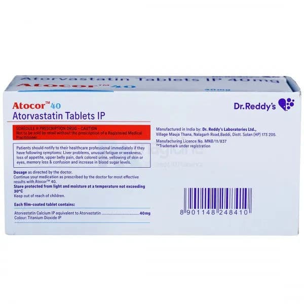 Atocor 40 mg Tablet (15 Tab)