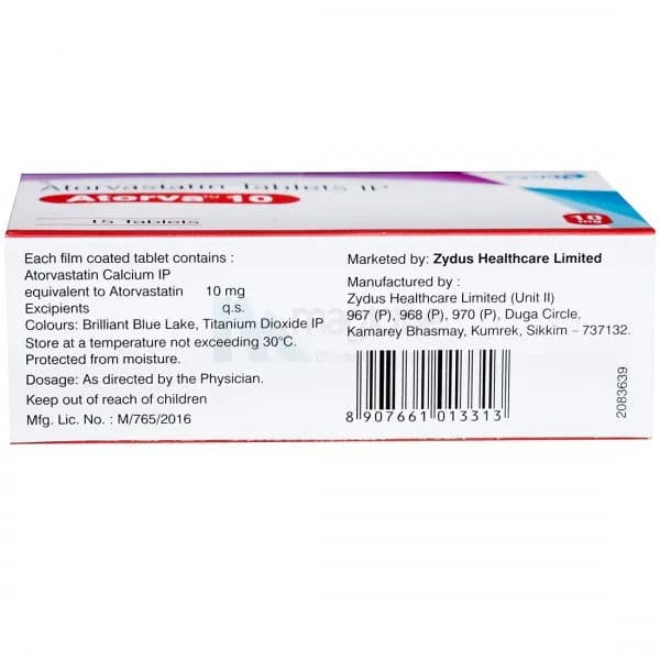 Atorva 10 mg Tablet (15 Tab)