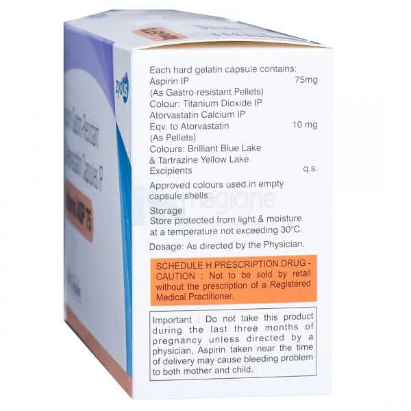 Atorva Asp 75 mg Capsule (10 Cap)