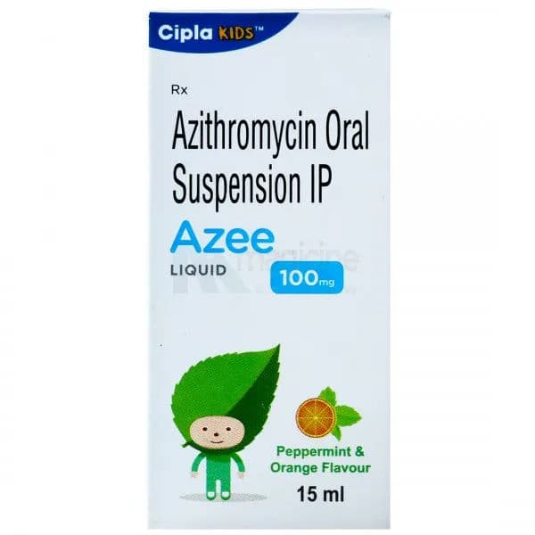 Azee (Peppermint & Orange Flavour) 100 mg Liquid 15 ml