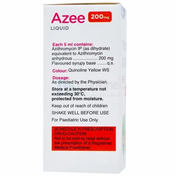 Azee (Peppermint & Orange Flavour) 200 mg Liquid 15 ml