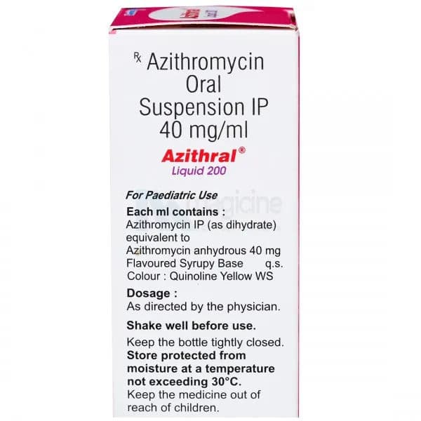 Azithral 200 mg Suspension 15 ml Azithral 200 mg Suspension 15 ml