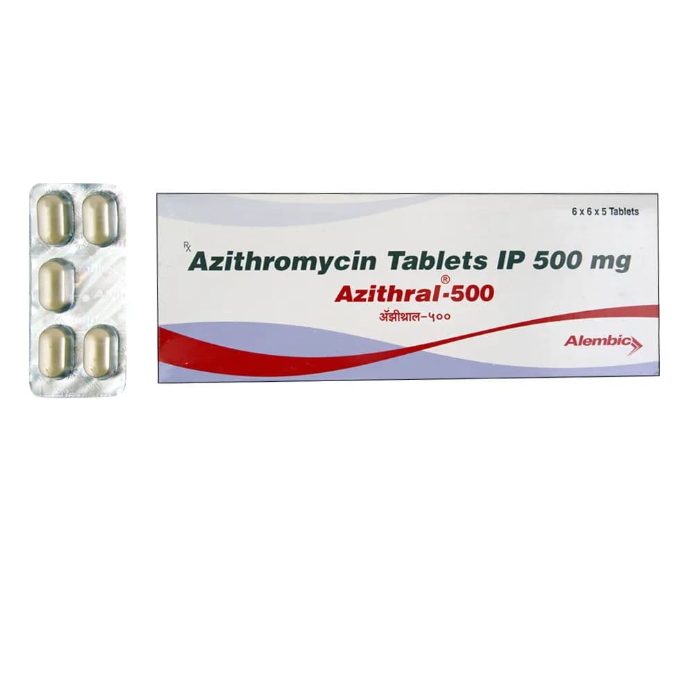 Azithral 500 mg Tablet (5 Tab)