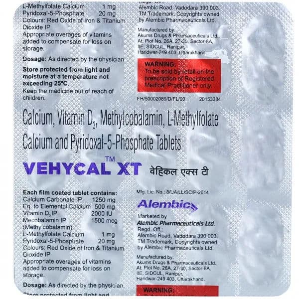 Vehycal XT Tablet (15 Tab)