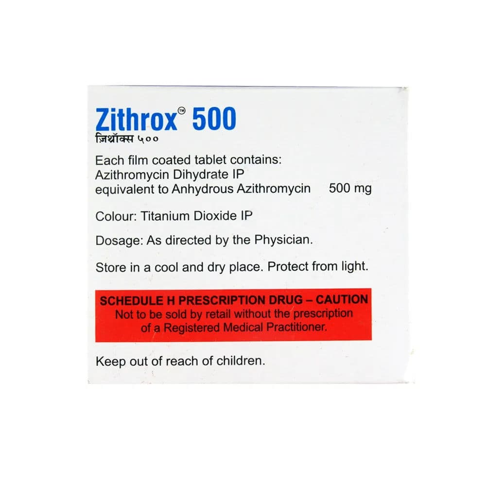 Zithrox 500 mg Tablet (5 Tab)