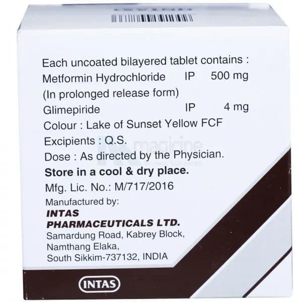 Zoryl M 4 mg Tablet (15 Tab)