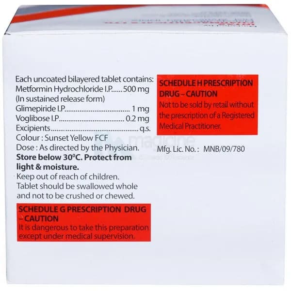 Zoryl MV 1 mg Tablet (15 Tab)
