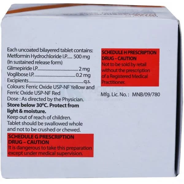 Zoryl MV 2 mg Tablet (15 Tab)