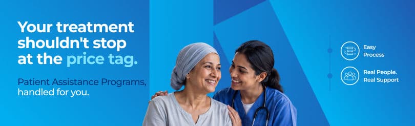Cancer care and medicines promotional banner
