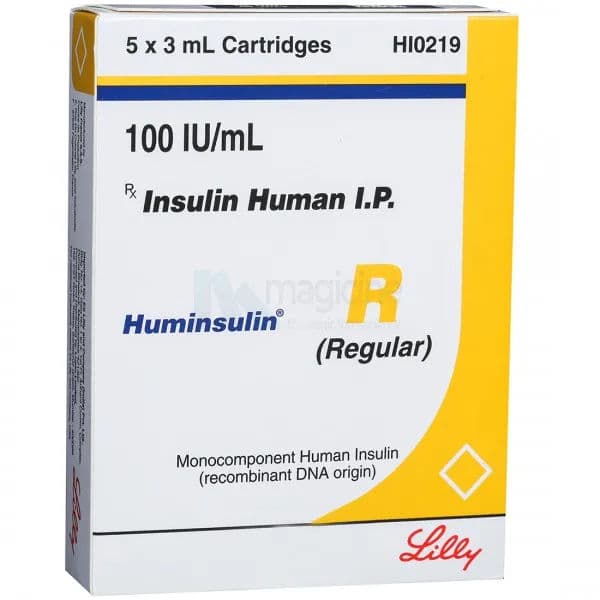 Huminsulin R 100 IU Injection 3 ml Cartridge