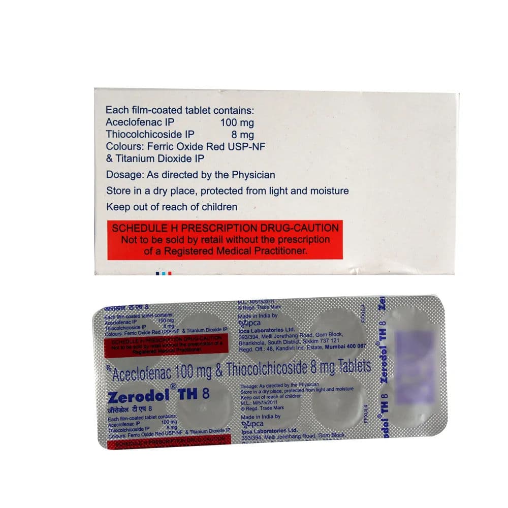 Zerodol TH 8 mg Tablet