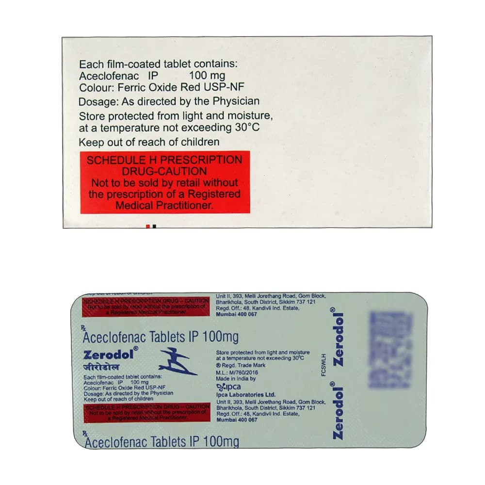 Zerodol 100 mg Tablet