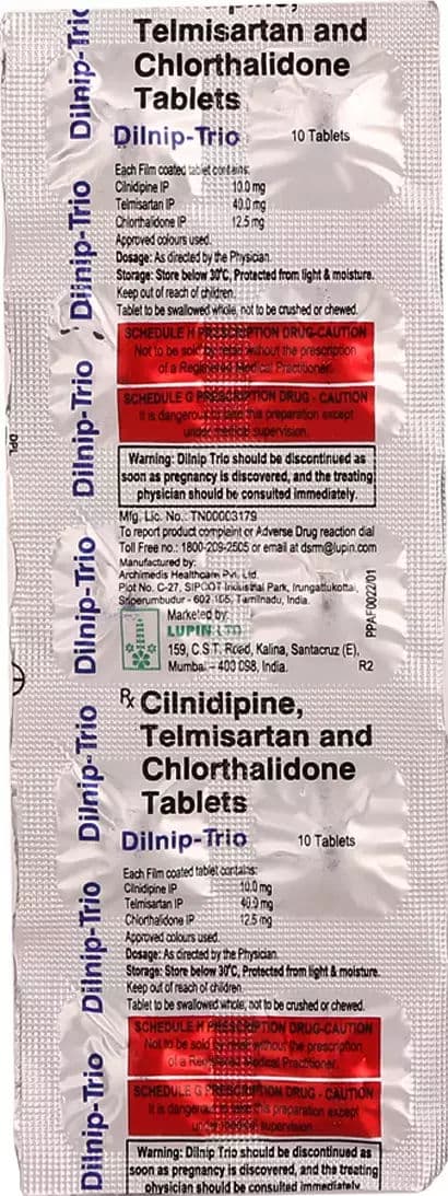 Dilnip Trio Tablet (10 Tab)