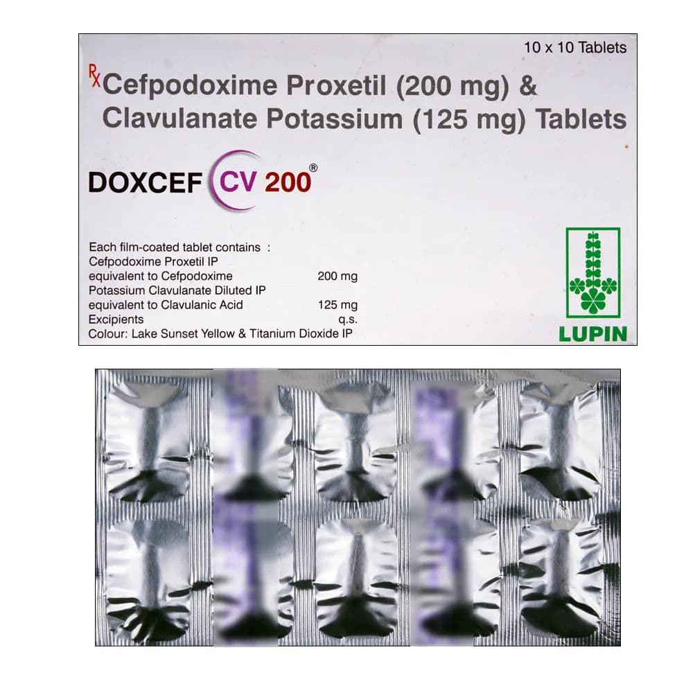 Doxcef CV 200 mg Tablet (10 Tab)