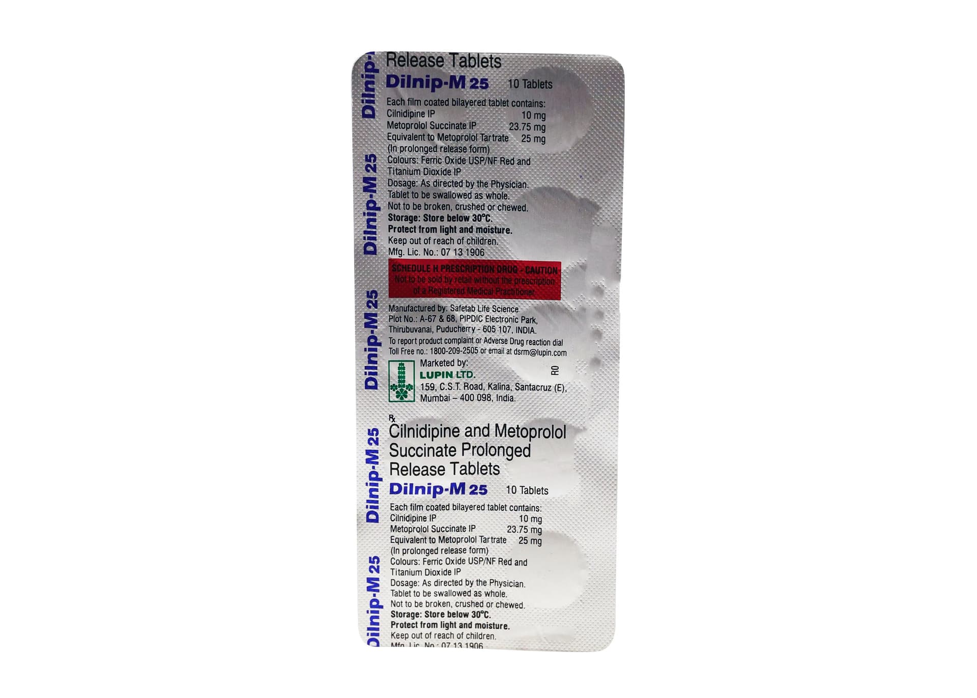 Dilnip M 25 mg Tablet (10 Tab) Dilnip M 25 mg Tablet (10 Tab)