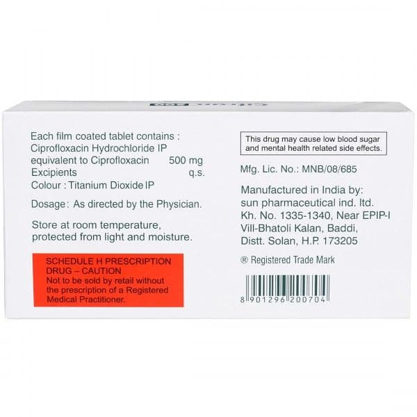 Cifran 500 mg Tablet (10 Tab)