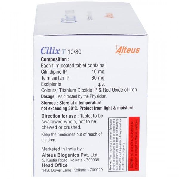 Cilix T 10/80 mg Tablet (15 Tab)