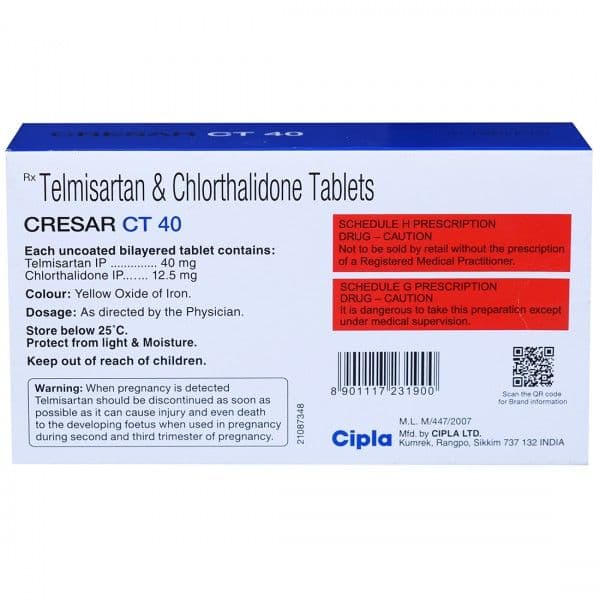 Cresar CT 40 mg Tablet (10 Tab)
