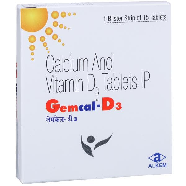 Gemcal D3 Tablet (15 Tab) Gemcal D3 Tablet (15 Tab)