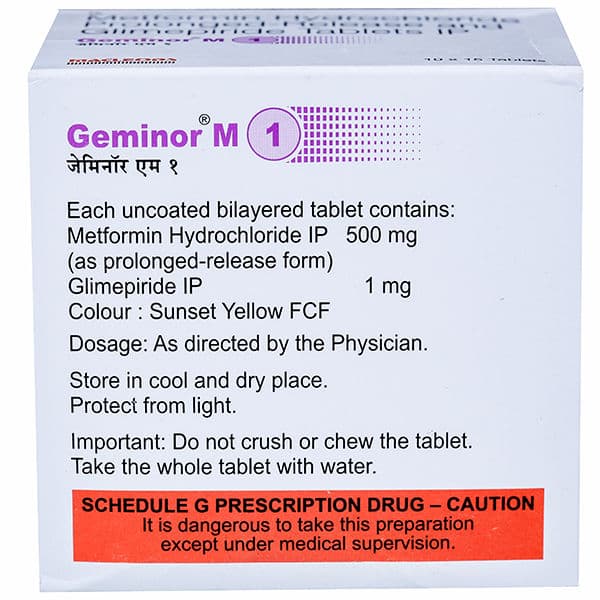 Geminor M 1 mg Tablet (15 Tab)