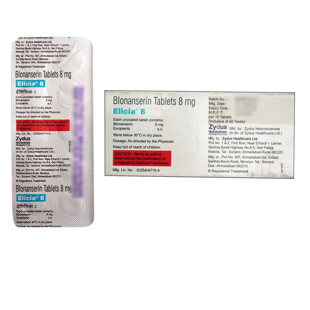 Elicia 8 mg Tablet (10 Tab)