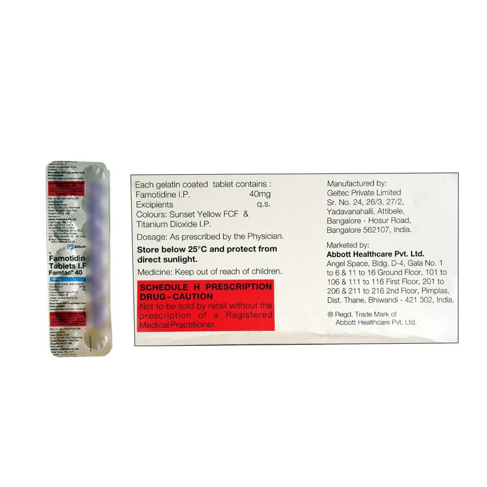 Famtac 40 mg Tablet (14 Tab)