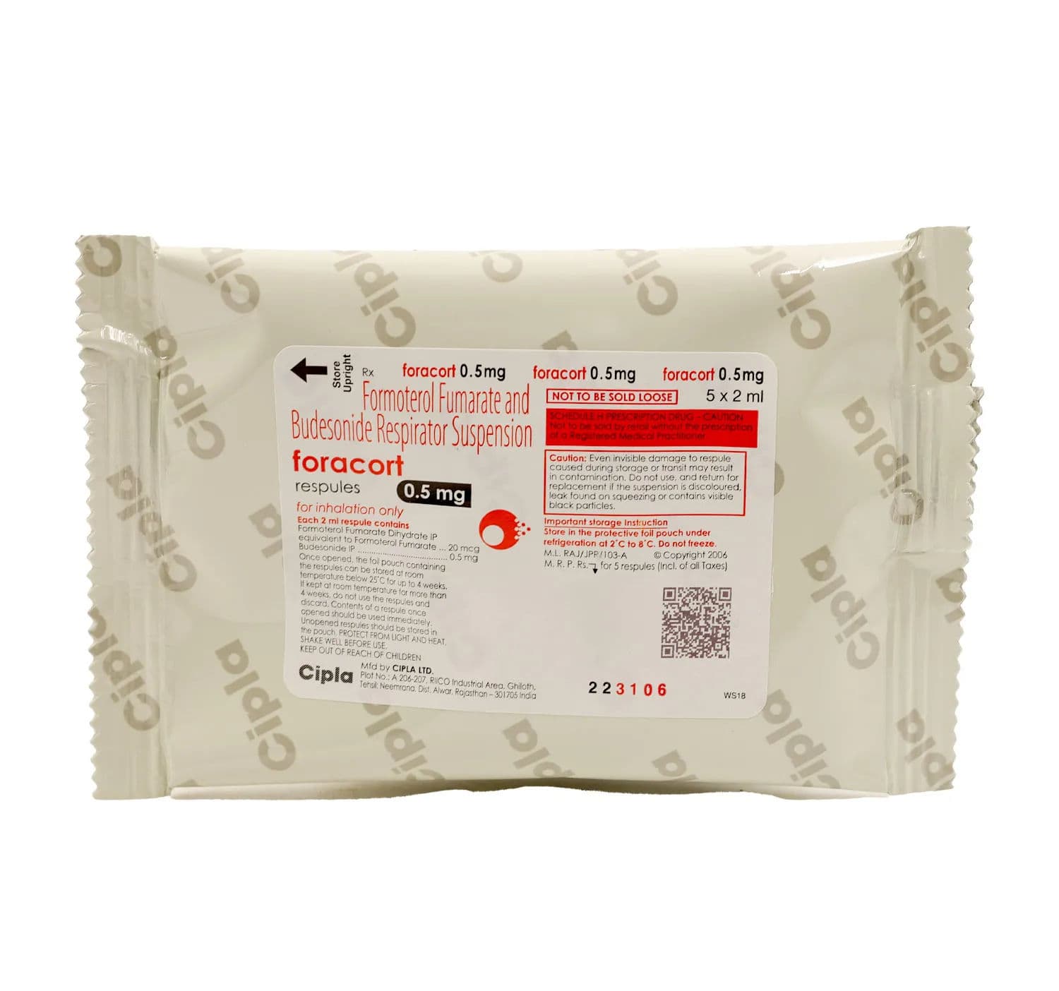 Foracort 0.5 mg Respule (5 Respule)