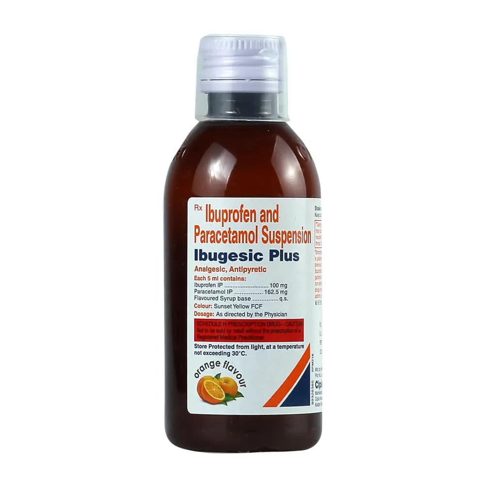 Ibugesic Plus Orange Flavour Suspension 100 ml