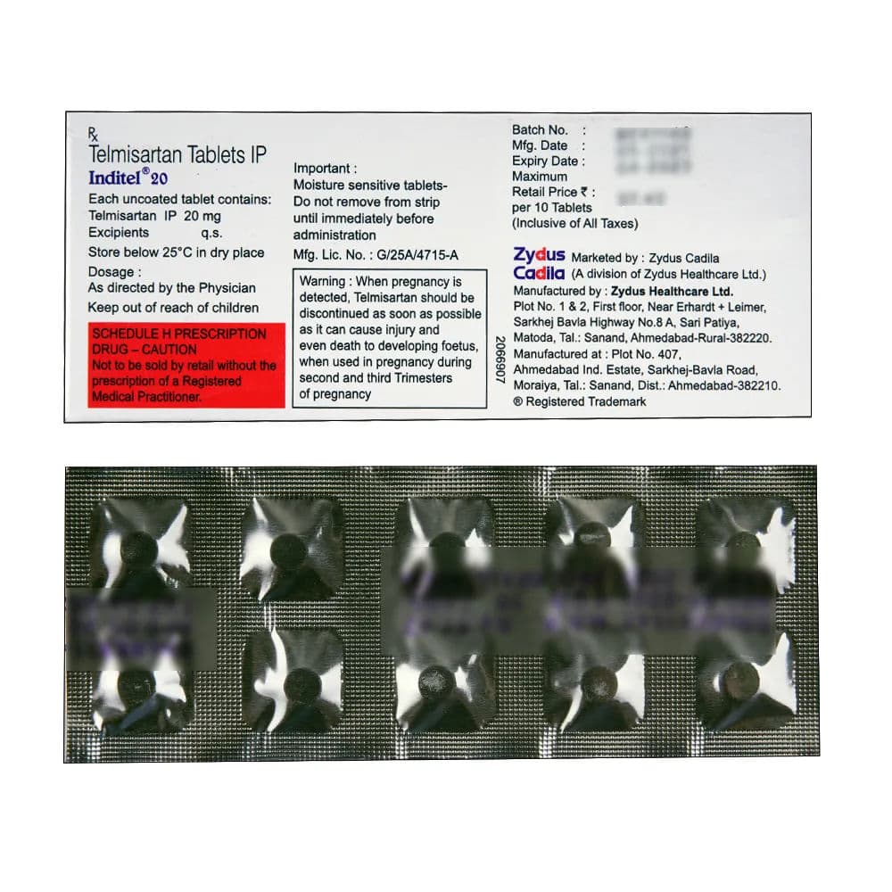 Inditel 20 mg Tablet (10 Tab)