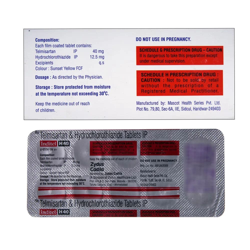 Inditel H 40 mg Tablet (10 Tab)