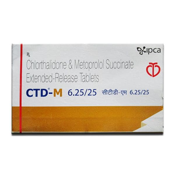 Ctd M 6.25/25 mg Tablet (10 Tab) Ctd M 6.25/25 mg Tablet (10 Tab)
