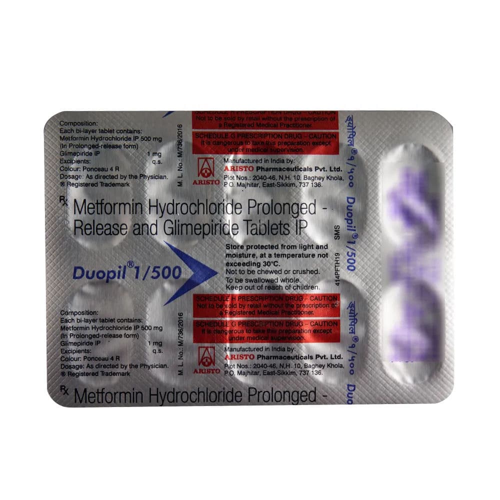 Duopil 1/500 mg Tablet (10 Tab)