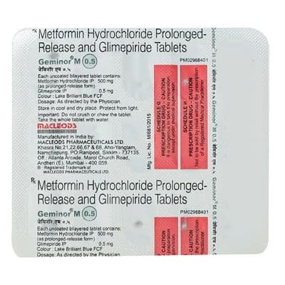 Geminor M 0.5 mg Tablet (15 Tab)
