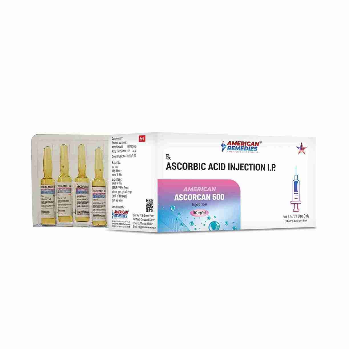 Ascorcan Injection 500 mg