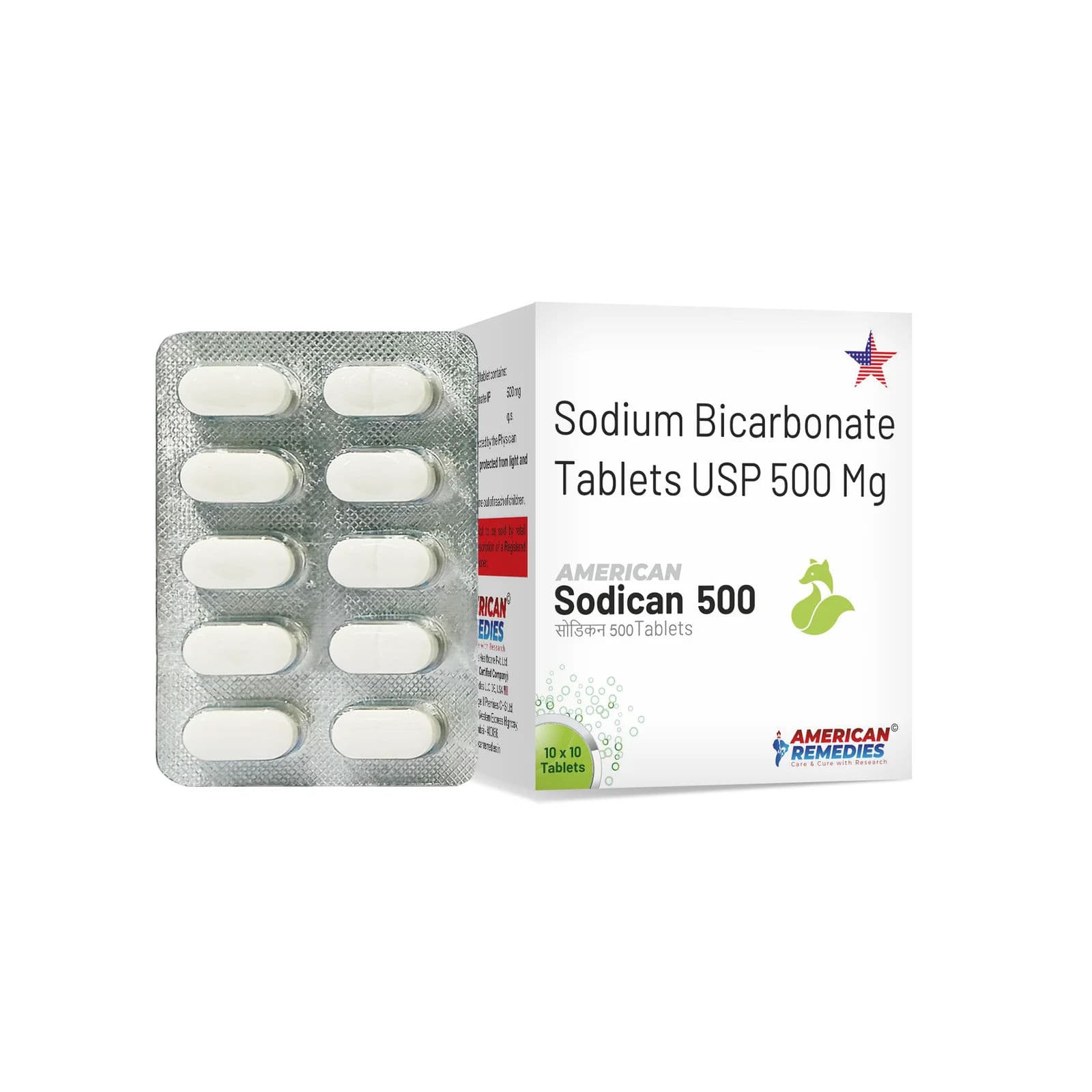 Sodican 500mg Tablets.