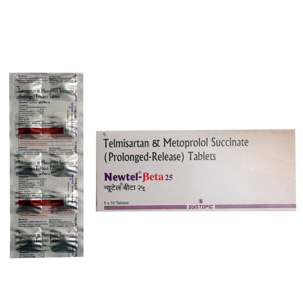 Newtel Beta 25 mg Tablet (10 Tab)