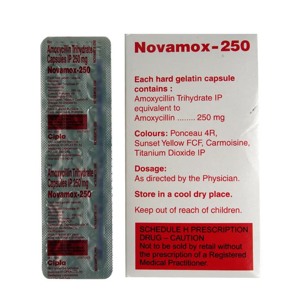 Novamox 250 mg Capsule (15 Cap)