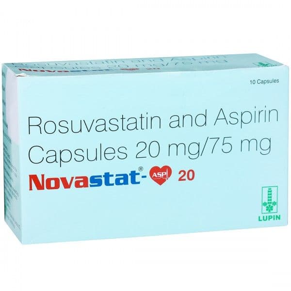 Novastat Asp 20 mg Capsule (10 Cap) Novastat Asp 20 mg Capsule (10 Cap)